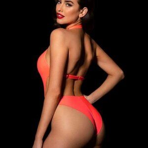 NEW neon college one piece swimming suit Size M